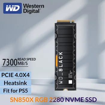 Western Digital SN850X RGB с Радиатор Игри Твърд диск 1 TB И 2 TB WD_BLACK M. 2 NVMe PCIe 4.0 2280 SSD за компютър PS5 Playstation 5