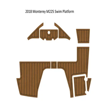 2018 Monterey M225 Плува Platfrom крака лодка EVA пяна изкуствен тиково дърво палуба подложки
