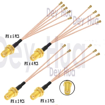 2 ЕЛЕМЕНТА SMA/RP SMA женски до 2 u.FL IPX IPEX1 женски конектор от 1 до 2 разъемный кабел RG178/1.13 Косичка WIFI антена за разширяване скок