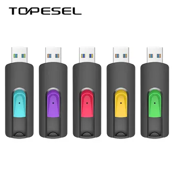 TOPESEL 128 GB Актуализиран 130 Mbps с USB 3.0 Флаш устройство Прибиращ се USB устройство на Портативен Флаш памет Цветни Memory Stick Multi Pack