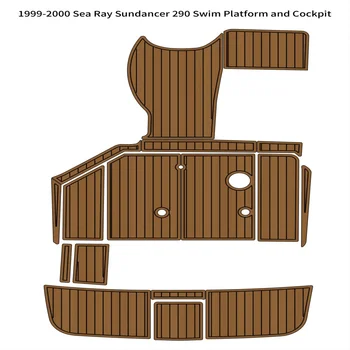 1999-2000 Sea Ray Sundancer 290 Платформа за плуване, кокпит, подложка за лодки, кърлежи етаж от EVA