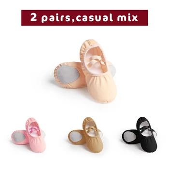 Балетные обувки за момичета, детски гимнастическая обувки, обувки за танци, обувки, детски обувки за танци (2 чифта / лот)