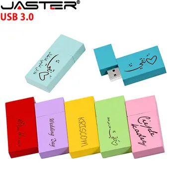 Високоскоростна флаш-памети USB 3.0 64 GB Цветни Дървени флаш памет с безплатен потребителски логото на 32 GB Memory stick Креативен Бизнес подарък U диск
