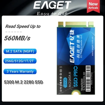 EAGET S300 M. 2 SATA SSD NGFF 128 GB, 256 GB, 512 GB И 1 TB И 2 TB M2 SATA SSD SATA3 6gb Вътрешен Твърд Диск, Твърд Диск за Лаптоп