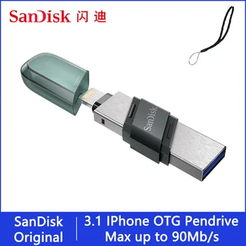 SanDisk USB Флаш памет iXpand OTG Светкавица USB 3.1 Stick до 256 GB 128 GB 64 GB флаш памет Пфи За iPhone и iPad SDIX90N