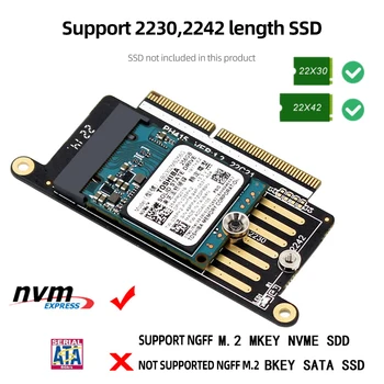 M2 NVMe SSD NGFF за ключ за адаптер на съединителя M за A1708 SSD за MACBOOK Pro A1708 2016 2017 (за.2 адаптер NVMe за A1708 SSD)
