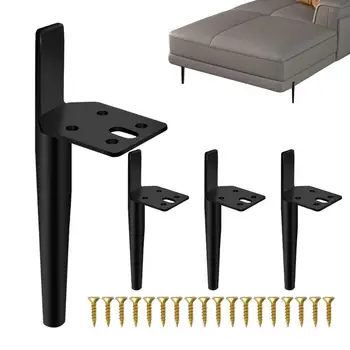 Комплект от 4 метални мебелни крака 6 инчови крака за ТВ-шкаф, подмяна на краката на масата със собствените си ръце за шкафа, гардероба, мека мебел, обков и аксесоари