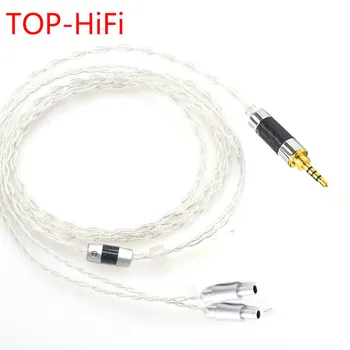 Най-Hi-Fi 1,2 метра по поръчка 2.5/3.5/4.4 мм балансиран посеребренный кабел за обновяване на слушалки HD800 HD800S HD820