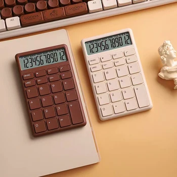 Калкулатор 12 цифри Слънчев електронен калкулатор с двоен източник на храна за домашен офис учебни инструменти за финансово счетоводство
