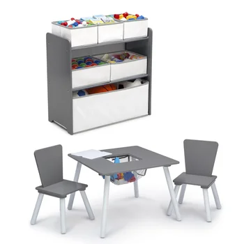 БУССАК, определени за игри стая за деца от 4 теми, определени за детска маса и стол, маса за занимания за деца, Определени за детска маса и стол