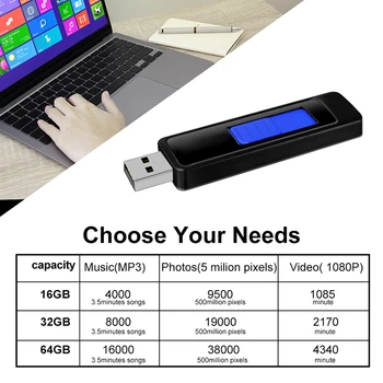 Push-pull Черен 64 GB Флаш памет 32 GB 128 GB Пластмасова Дръжка USB2.0 Творчески USB-Диск за Бизнес Подарък