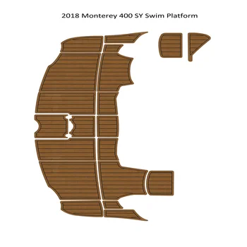 2018 Monterey 400 САЙ, платформа за плуване, за крака, за лодки, пяна EVA, палубни настилка от изкуствена тиково дърво