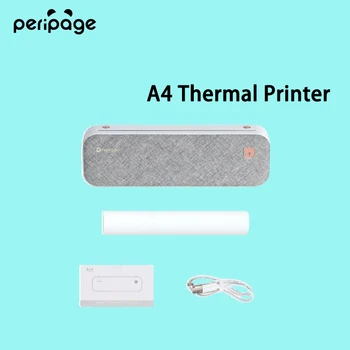 PeriPage A40 Мини преносим термопринтер Безжична Bluetooth мобилен без мастило на Word Документи на хартия с формат A4 фото принтер за офис употреба
