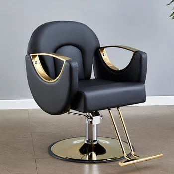 Стол за подстригване на коса Коса Луксозен стол с Регулируема салон за красота Коса стол за Маникюр фризьорски шезлонг Мебели QF50BC