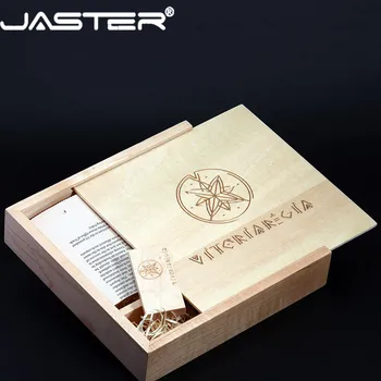 JASTER (170 мм*170 мм *35 мм) Wooden Фотоалбум дървени usb + Кутия usb флаш устройство U диск, Карта 8 GB 16 GB 32 GB 64 GB Сватбен студиен подарък