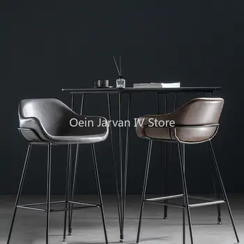 Бар столове на скандинавския дизайн, релаксиращи битови модерни минималистичные бар столове, креативна фуршетная мебели за приемане на гости WZ50BC
