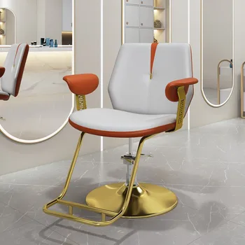 Коса стол за подстригване, цех за пране, шампоан, тоалетно луксозен стол с възможност за сгъване на облегалката, златна коса стол, аксесоари за грим Cadeira Ergonomica